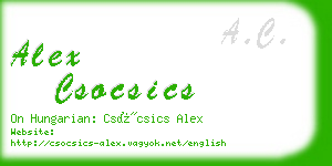 alex csocsics business card